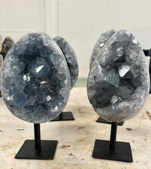 Celestite polished with stand