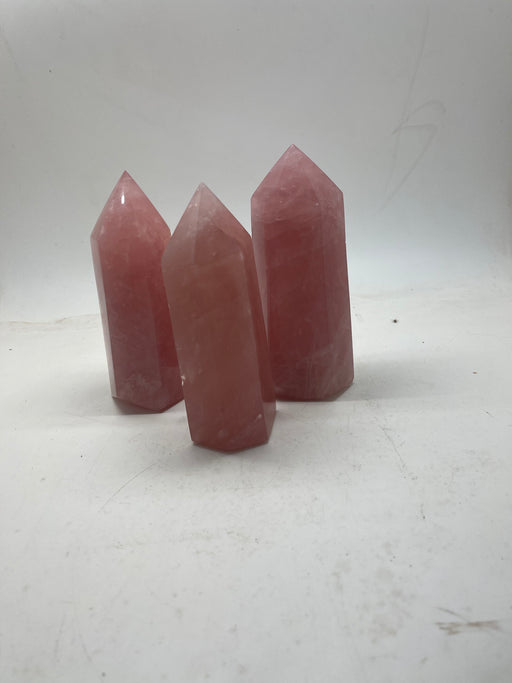 Rose quartz prism